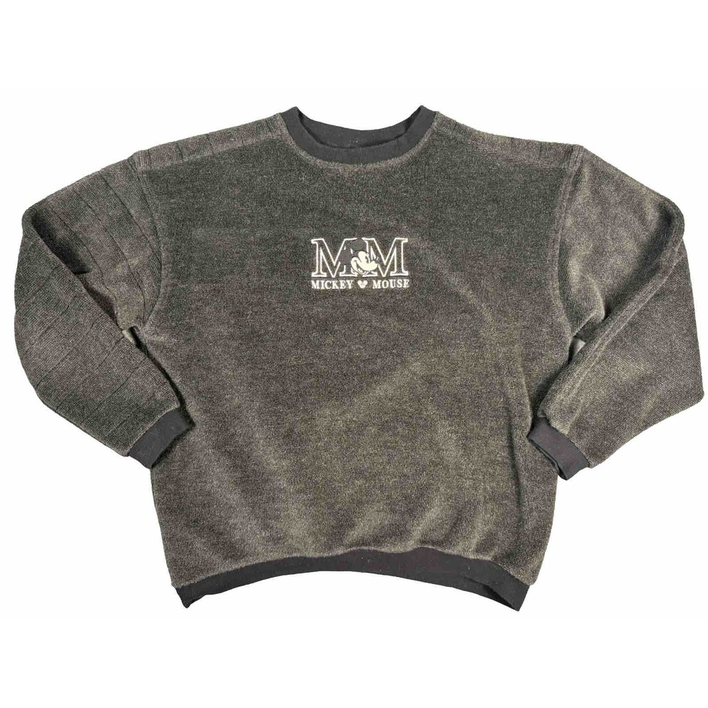 Vintage 90's Disney Mickey Mouse Sweatshirt Womens Large Grey Made In USA
